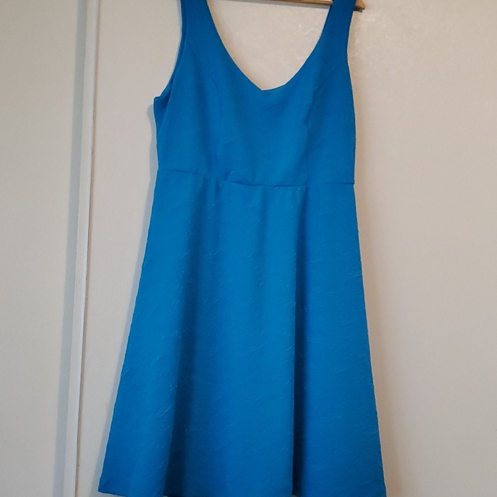 Fun turquoise dress,  midi,  torrid,  size 1